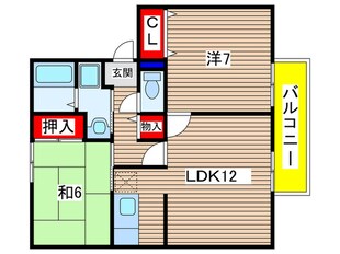 ヴィラ大覚苑の物件間取画像